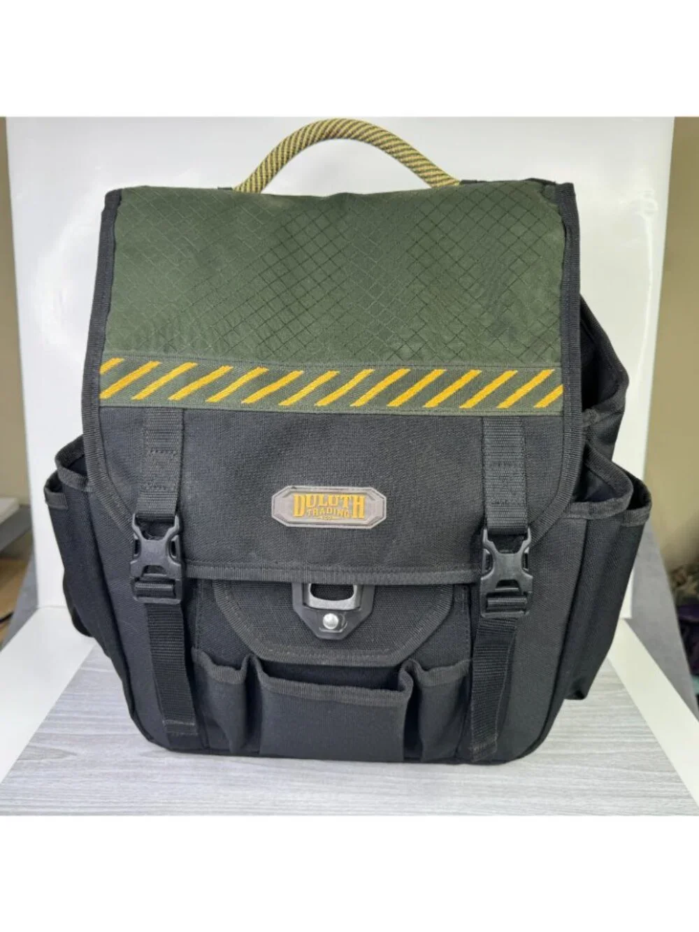 Duluth Trading Messenger Tool Bag Cab Commander 2 Utility Work Ripstop Canvas